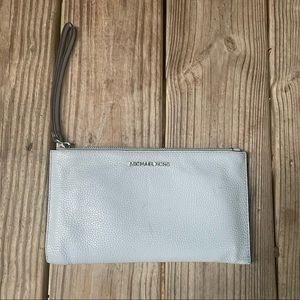 Blue Michael Kors Wristlet
